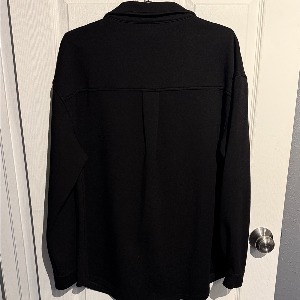 SSYS Women's Black Button-Front Shirt Jacket - Picture 2 of 5
